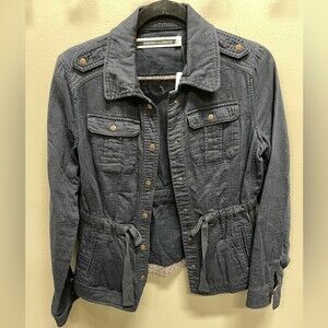 Anthropology Dark Blue Utility Jacket